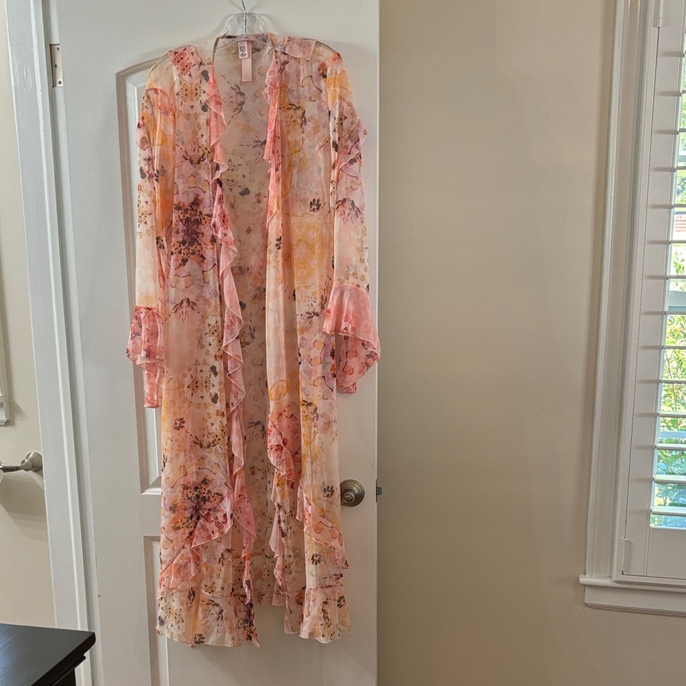 NWT floral print sheer robe by Victorias secret